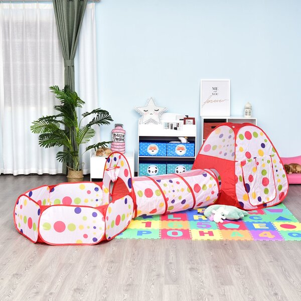 Tunnel 3 in 1 Gioco per Bambini 290x120x90 cm