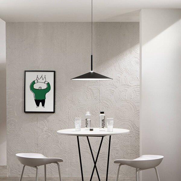 Luce Ambiente Design Lampada a sospensione Khan, Nero, Soggiorno / Sala da pranzo, Metallo, Moderno, Lampada a sospensione