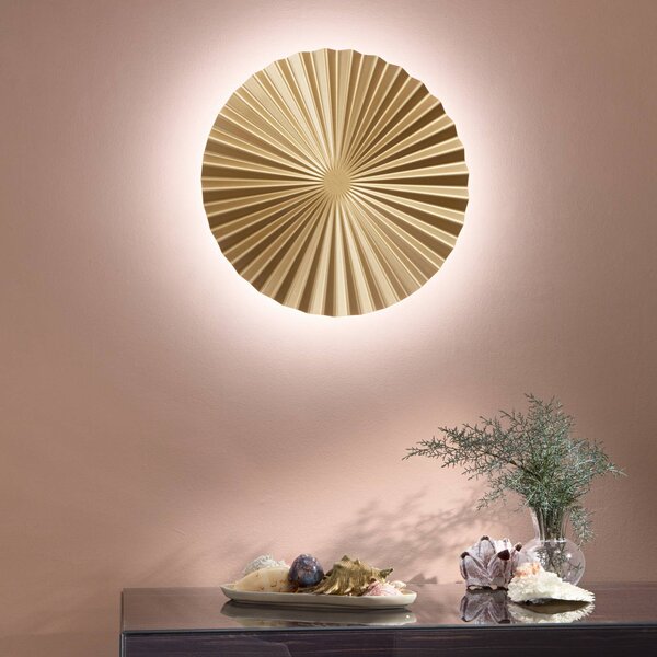 Luce Ambiente Design Applique da parete Anadara, Ottone / Oro, Soggiorno / Sala da pranzo, Alluminio, Applique