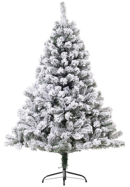 Albero di Natale Artificiale Innevato 140 cm 400 Punte Verde