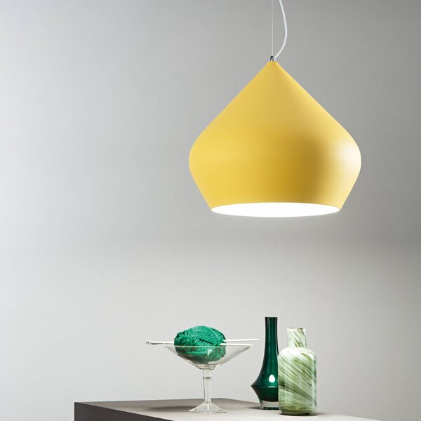 Luce Ambiente Design Lampada a sospensione Tholos, dimmerabile, Giallo / Arancione, Soggiorno / Sala da pranzo, Metallo, Moderno, Lampada a sospensione