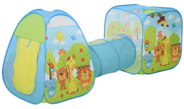 Tunnel 3 in 1 Gioco per Bambini 230x74x93 cm