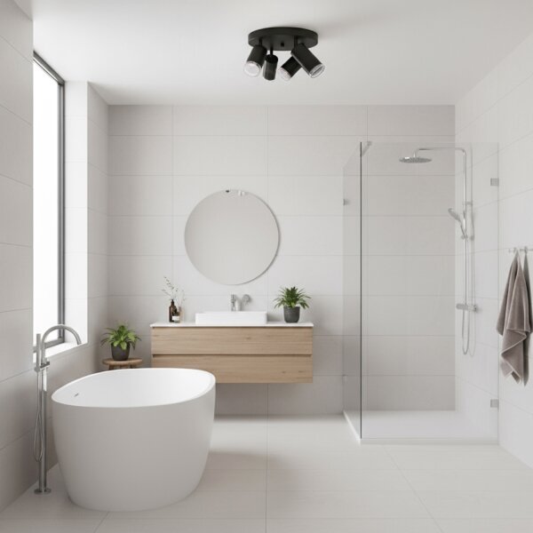 Brilagi - Luce Spot da bagno SELE AQUA 4xGU10/30W/230V IP44 nero