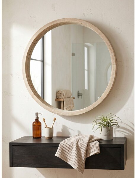 Specchio da parete con telaio in legno massiccio 52x52 cm Tiziano – Yes Everyday