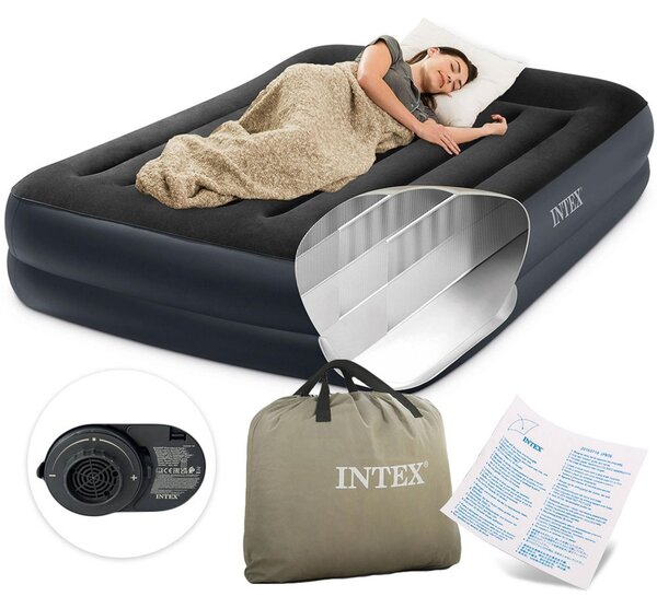Materasso gonfiabile per due persone, dimensioni 203x152 cm, marca INTEX, modello 64124