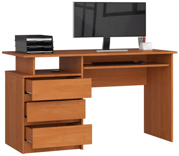 Scrivania per PC AKORD CLP nel colore ontano con L135 x H77 x P60 cm
