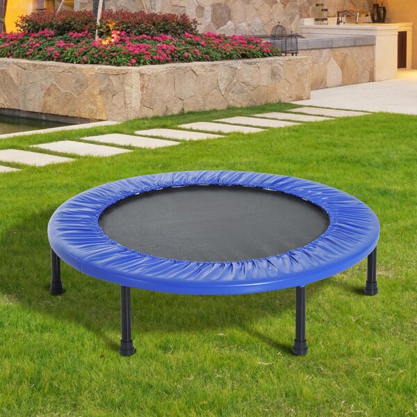 Trampolino Elastico Fitness 30 Molle in PP PVC Ø91x22.5 cm
