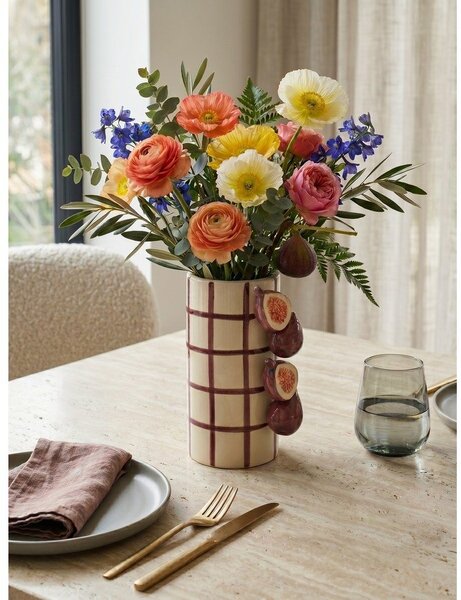 Vaso viola/color crema in ceramica (altezza totale 21 cm) Havor – Yes Everyday
