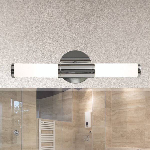 EGLO Applique da parete PALMO, dimmerabile, Cromo / Argento, Bagno, Metallo, Moderno, Applique