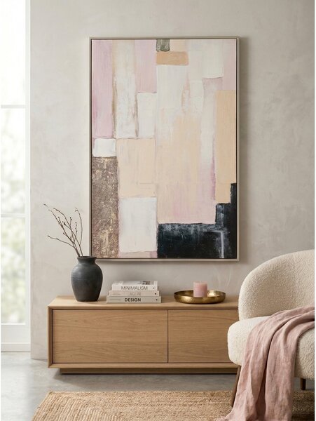Dipinto stampato/con elementi dipinti a mano con cornice inclusa/dipinto su tela 80x120 cm Meldert – Yes Everyday
