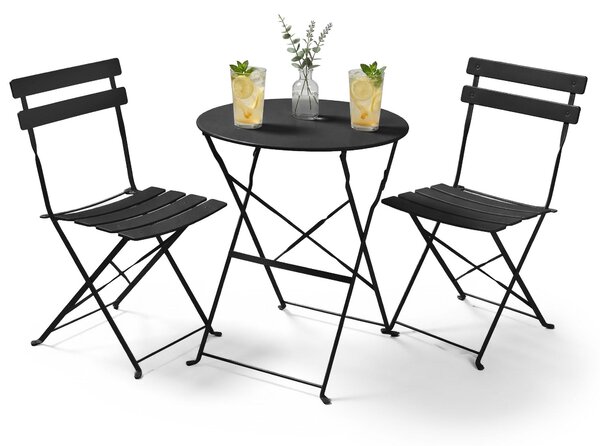 Akord Set Di Mobili Da Balcone Orion Nero 42X35X42 Cm