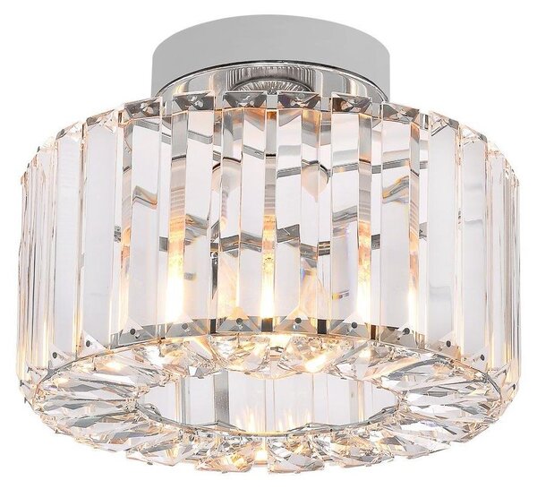 Lampada da soffitto glamour con cristalli di vetro, rotonda, cromata, 1xE27 15W, VETRO Light Prestige