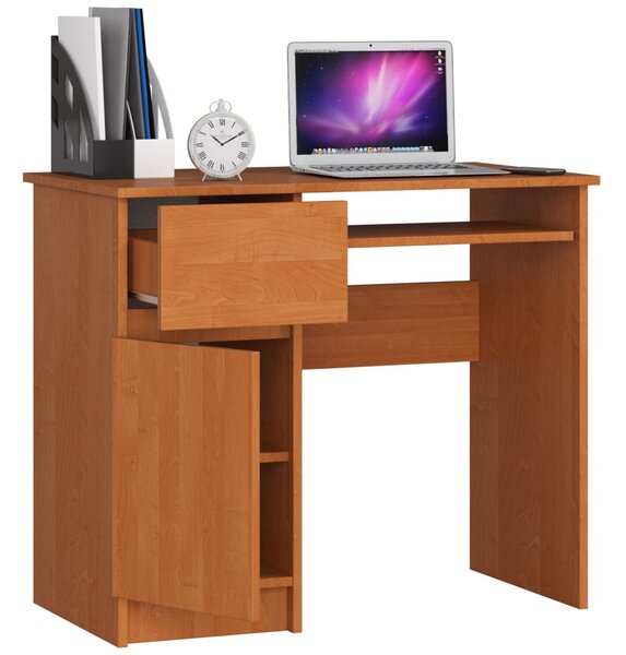 Scrivania per PC AKORD PIKSEL cassetto sinistro in ontano L90 x H77 x P50 cm