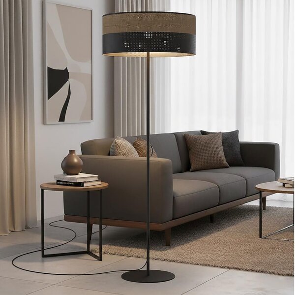 Lampada da terra KARBON 1xE27/15W/230V nero/marrone