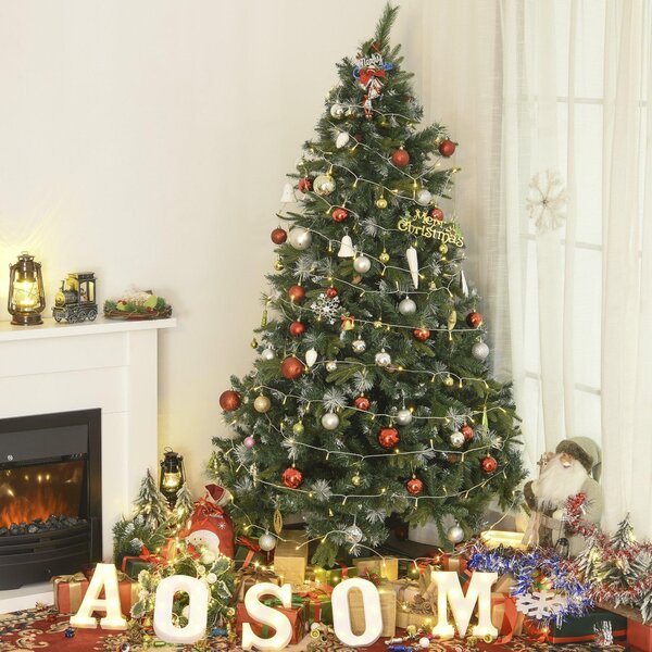 Albero di Natale Artificiale 210 cm 1622 Rami con Pigne Pino Verde