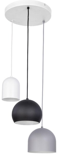 Lampada a sospensione E27 nero grigio cucina metallo moderno sospensione