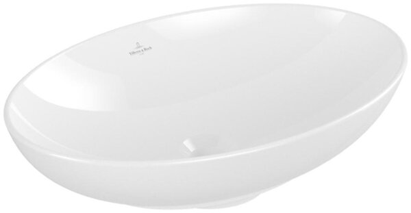 Vasque à poser Villeroy & Boch Loop & Friends, ovale, 560x380x120mm, sans trop-plein, sans trou pour robinetterie, 4A4701R1, 4A4701R1