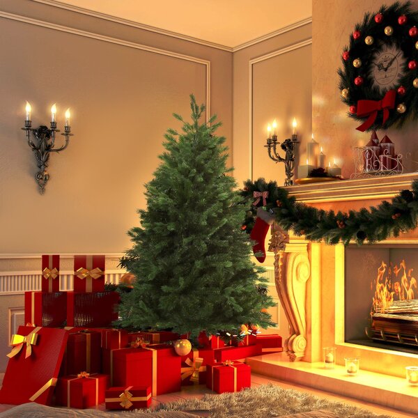 Albero di Natale Artificiale 150 cm 440 Rami Pino Verde