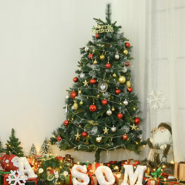 Albero di Natale Artificiale Innevato 180 cm 1077 Rami con Pigne Pino Verde