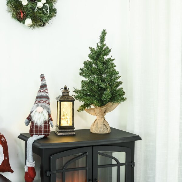 Mini Albero di Natale Artificiale 60 cm 70 Rami Pino Verde