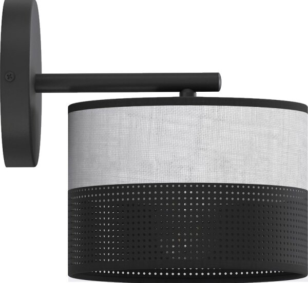 Lampada da parete KARBON 1xE27/15W/230V nera/grigia