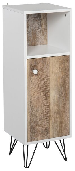 Mobiletto da Bagno 31,5x30x91,5 cm in Legno Bianco