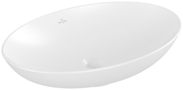 Vasque à poser Villeroy & Boch Loop & Friends, ovale, 620x420x120mm, avec trop-plein, sans trou pour robinetterie, 4A4800RW, 4A4800RW