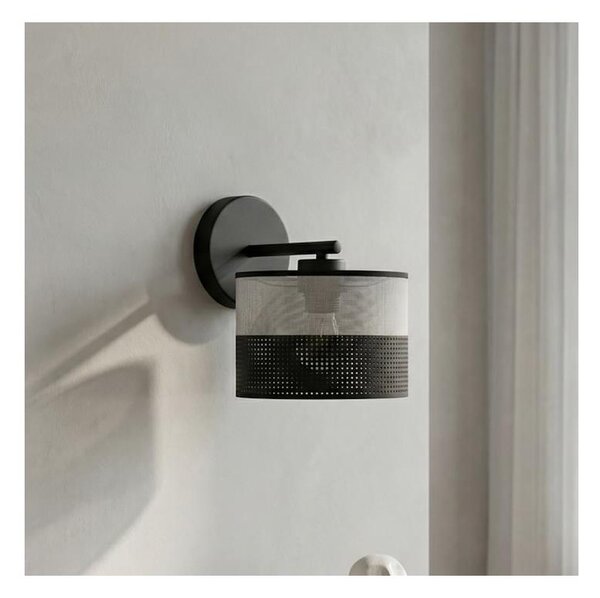 Lampada da parete KARBON 1xE27/15W/230V nera/grigia