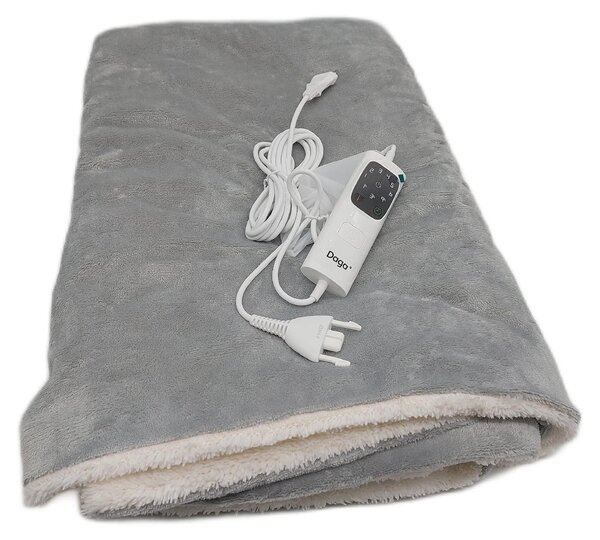 DAGA Coperta elettrica riscaldante de Relax Divano Suave Elegante, tecnologia di riscaldamento Intellisense, con tessuto effetto pile Suave e confortevole, 160 x 120 cm
