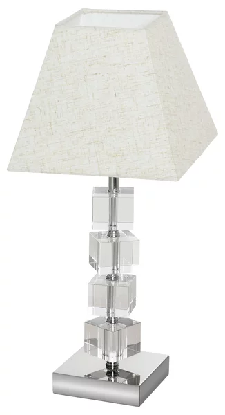 Lampada da Comodino Abat Jour con Paralume in Tessuto E14 20x20x47 cm Crema