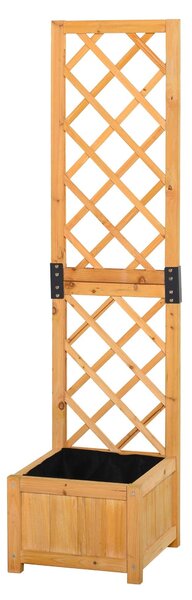 Fioriera da Giardino con Griglia 40x40x160 cm in Legno