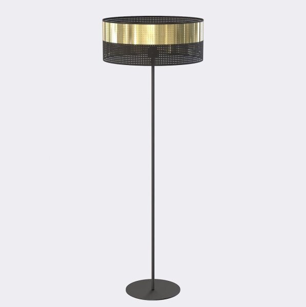 Lampada da terra LUX 1xE27/15W/230V nero/oro