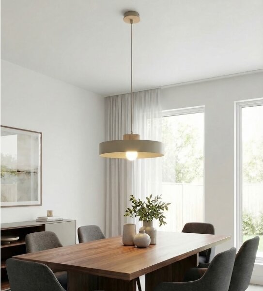 Lampadario sospeso su cavo KIVI 1xE27/15W/230V beige