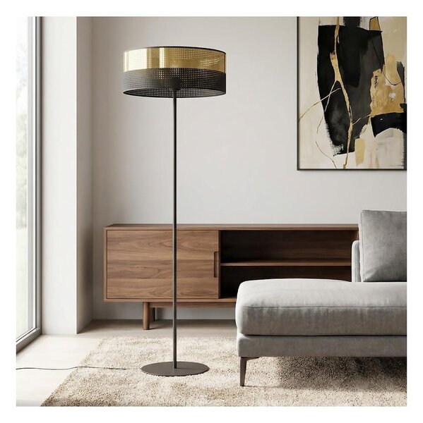 Lampada da terra LUX 1xE27/15W/230V nero/oro