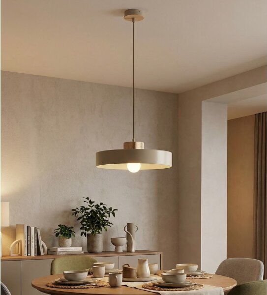 Lampadario sospeso su cavo KIVI 1xE27/15W/230V beige