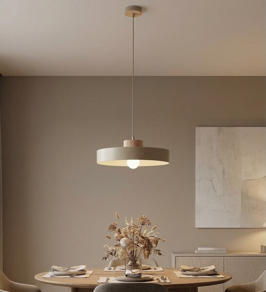 Lampadario sospeso su cavo KIVI 1xE27/15W/230V beige