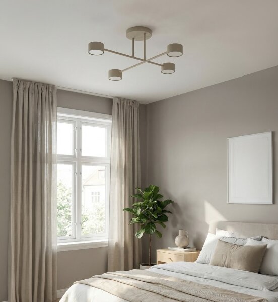 Lampadario a plafone HALO 4xGX53/10W/230V beige