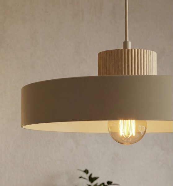 Lampadario sospeso su cavo KIVI 1xE27/15W/230V beige