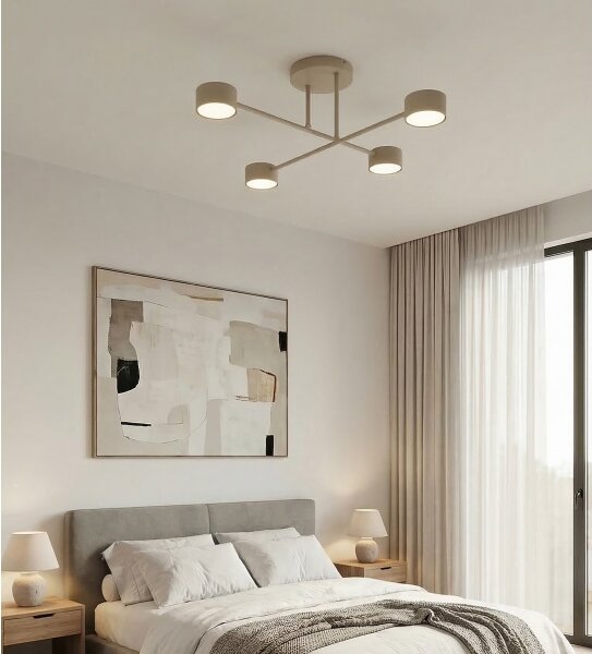 Lampadario a plafone HALO 4xGX53/10W/230V beige