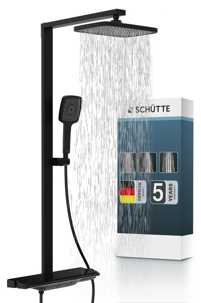 60586 HAWAII Soffione, nero opaco, con miscelatore termostatico