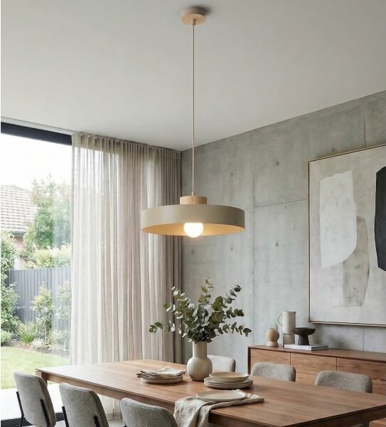 Lampadario sospeso su cavo KIVI 1xE27/15W/230V beige