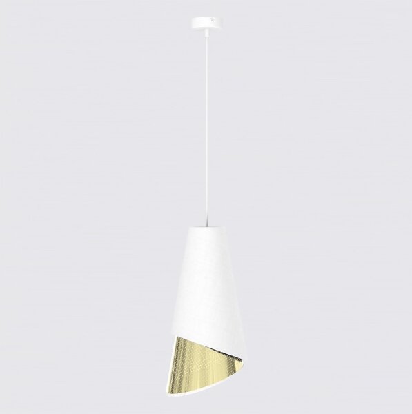 Lampada a sospensione con cavo MODA 1xE27/15W/230V bianco/oro