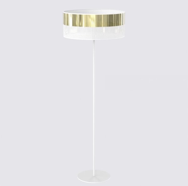 Lampada da terra LUX 1xE27/15W/230V bianco/oro