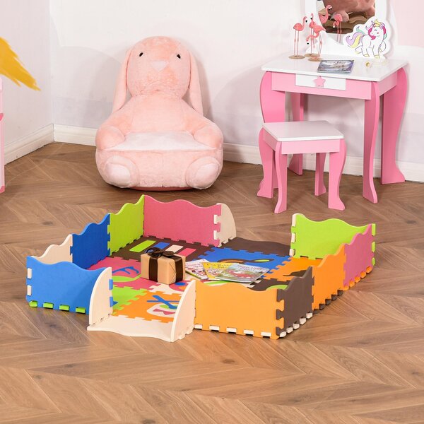 Tappeto Puzzle 25 Pezzi 120x90,5x1 cm in EVA Multicolore