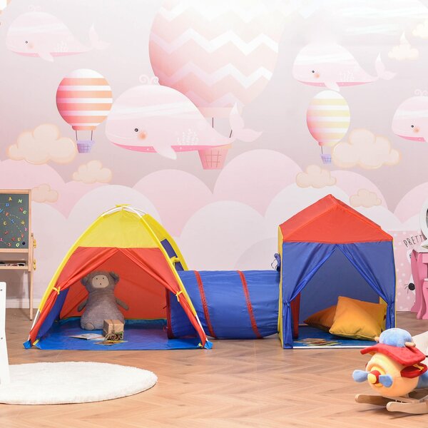Tunnel 6 in 1 Gioco per Bambini 390x260x92 cm in Poliestere Multicolor