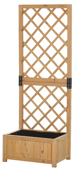 Fioriera da Giardino con Griglia 60x40x160 cm in Legno