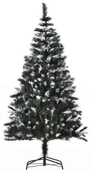 Albero di Natale Artificiale Innevato 180 cm 603 Rami con Bacche Verde