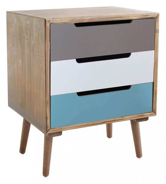 Cassettiera Adelaide 45,5x35,5x57,5 h cm in Legno Multicolor
