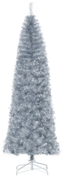 Albero di Natale Artificiale 210 cm 818 Rami Argento