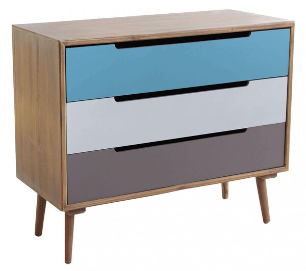 Mobile Brisbane 80x35,5x66,5 h cm in Legno Multicolor